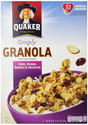 Quaker Granola Oats, Honey, Almonds & Raisins, 100% Natural, 28 oz ...