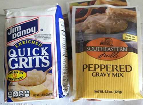 Jim Dandy Quick Grits 2 Lb Package with 3 Packages Peppered Gravy Mix ...