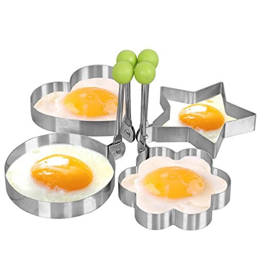 Silicone Egg Rings Pancake Molds Set - Silicon Egg Shaper Form For
