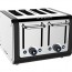 Dualit 46555 4-Slice Design Series Toaster, Black and Steel